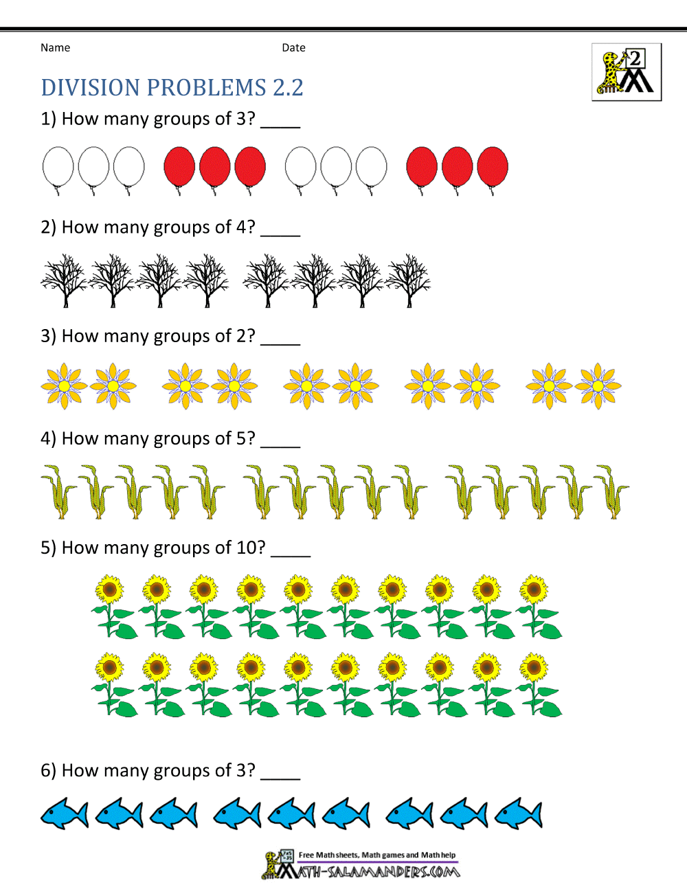 2nd Grade Division Worksheets