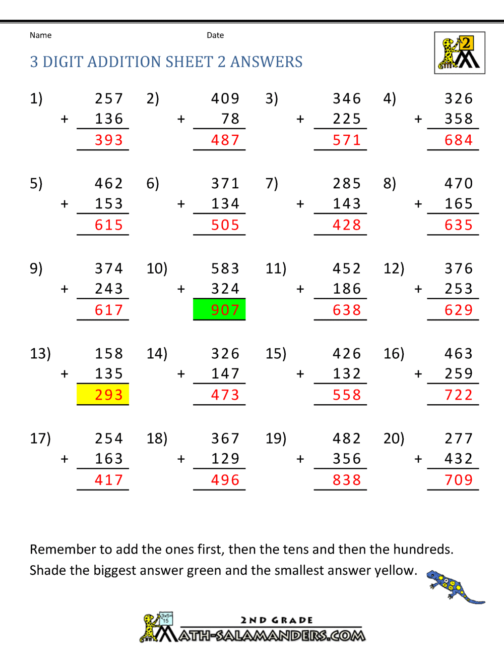 2 Digit Addition With Regrouping Pdf Two Digit Addition No Regrouping 2 Primarylearning Org