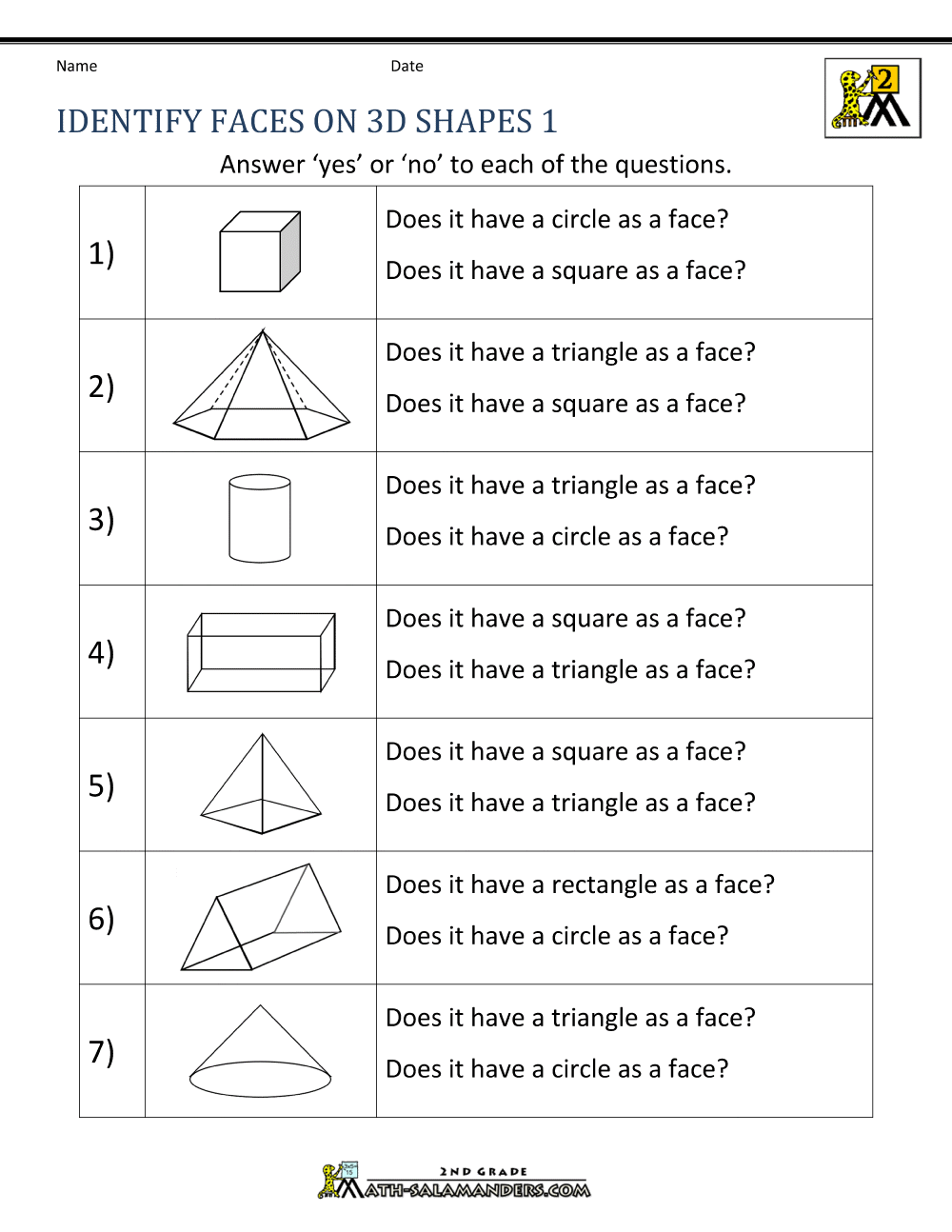 12 FREE GRADE 1 3D SHAPES WORKSHEETS PDF PRINTABLE DOCX DOWNLOAD ZIP 