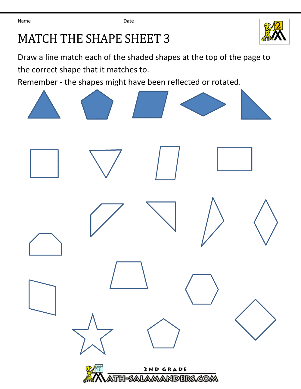 3rd grade geometry worksheets
