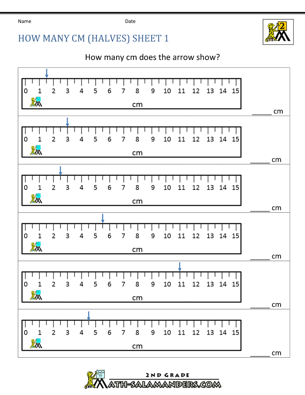 Printable Math Worksheets For Grade 2 Measurement