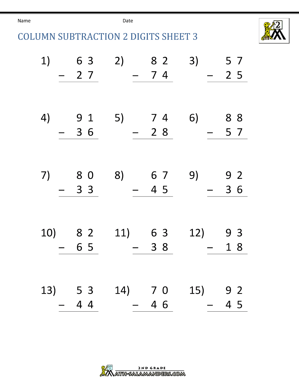 free-subtraction-worksheets