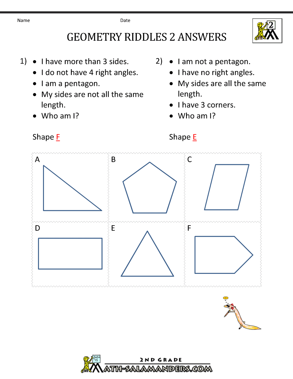 geometry riddles figures and names