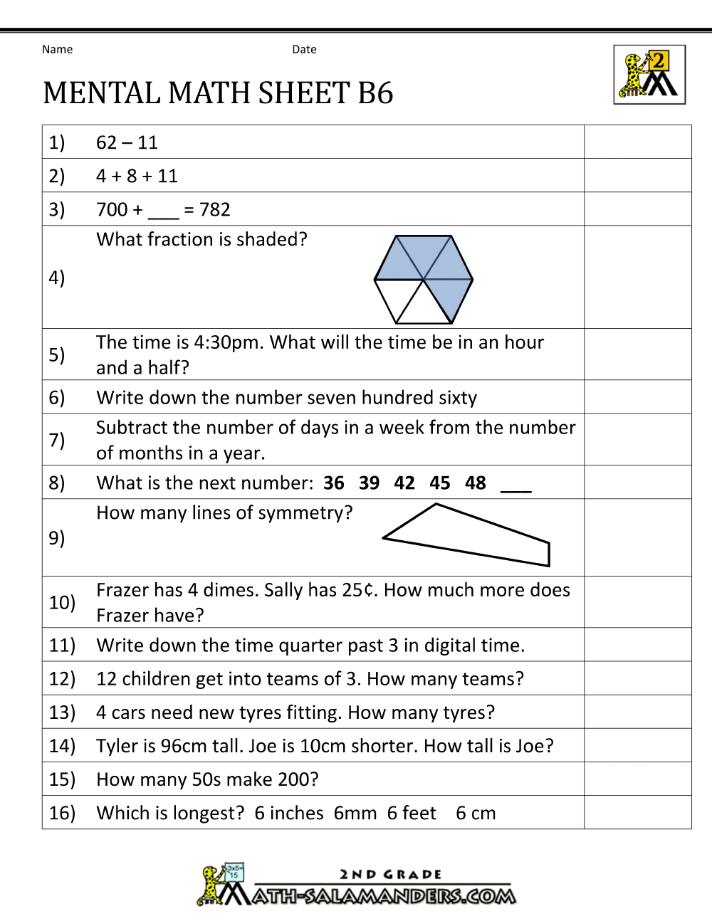 Hard 2nd Grade Math Worksheets