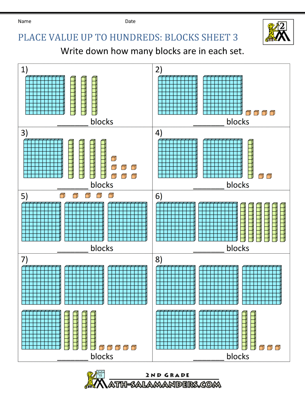 Place Value Blocks With 3 Digit Number