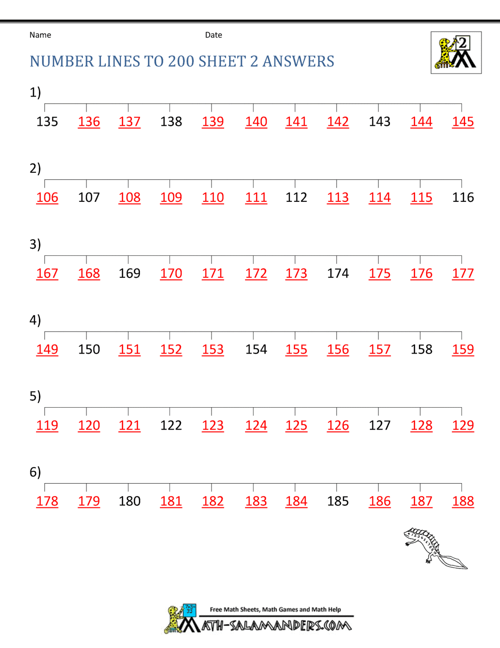number lines worksheets counting by 1s and halves