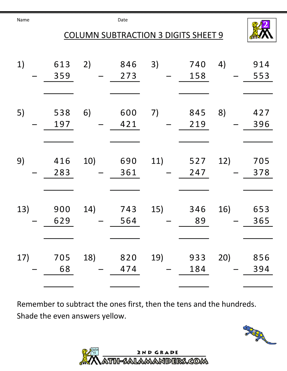 Search Results for “3 And 4 Digit Subtraction Worksheets With ...